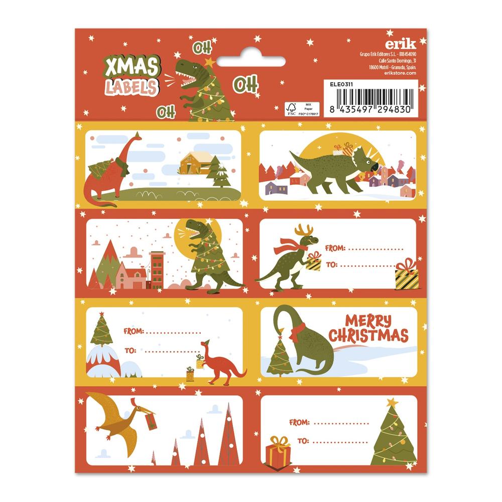 Grupo Erik - Wild Christmas Christmas SelfAdhesive Labels Étiquettes adhésives - Multicolore